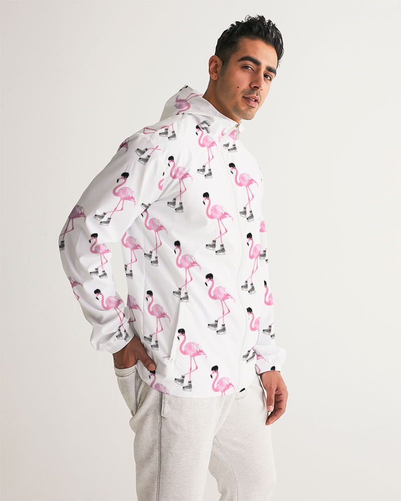 Hockey Playing Flamingos Adult All-Over Print Windbreaker