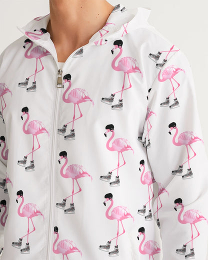 Hockey Playing Flamingos Adult All-Over Print Windbreaker