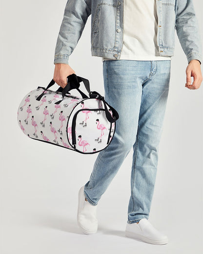 Hockey Playing Flamingos Sports Duffle Bag