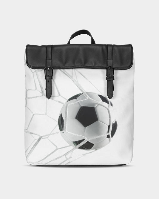 Soccer Ball Net Casual Flap Backpack