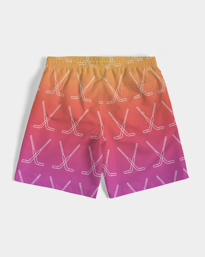 Ombre Goalie Stick Swim Trunks Men's Swim Trunk