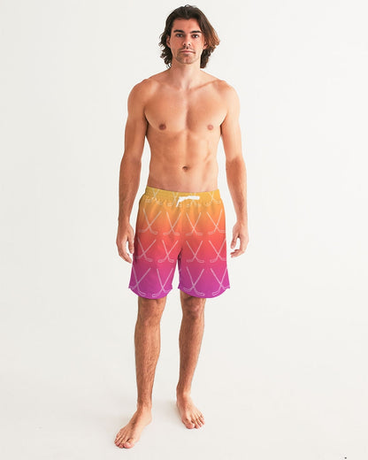 Ombre Hockey Stick Swim Trunks Men's Swim Trunk