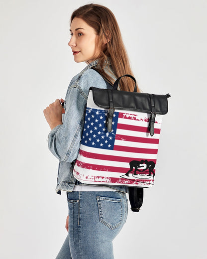 Flag Wrestling Casual Flap Backpack