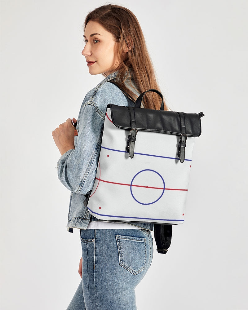 Hockey rink lines Casual Flap Backpack