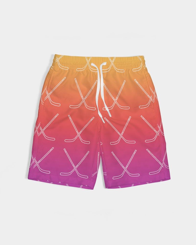 Ombre Hockey Stick Swim Trunks Boys Swim Trunk