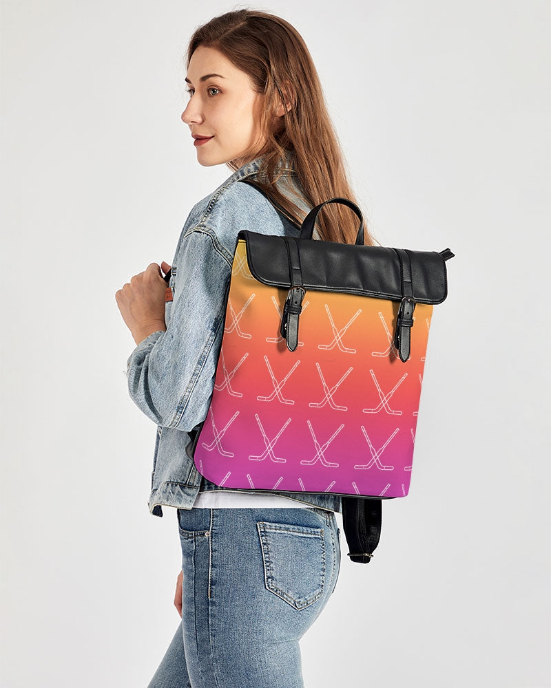 Ombre Goalie Sticks Casual Flap Backpack