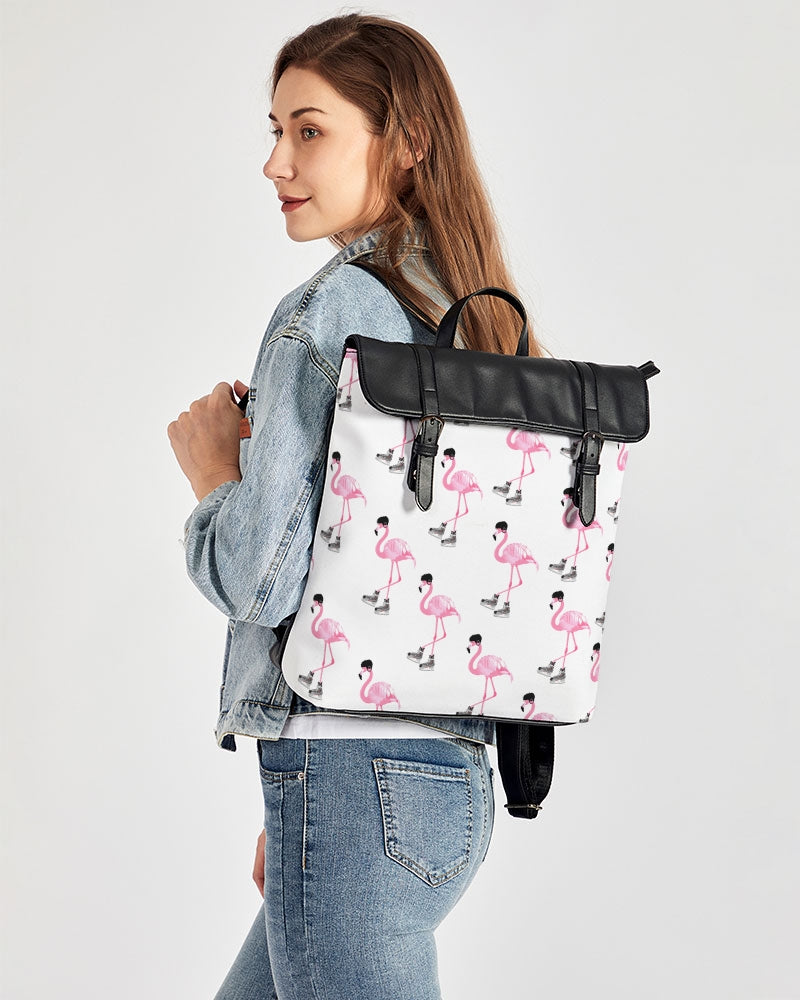 Hockey Playing Flamingos Casual Flap Backpack