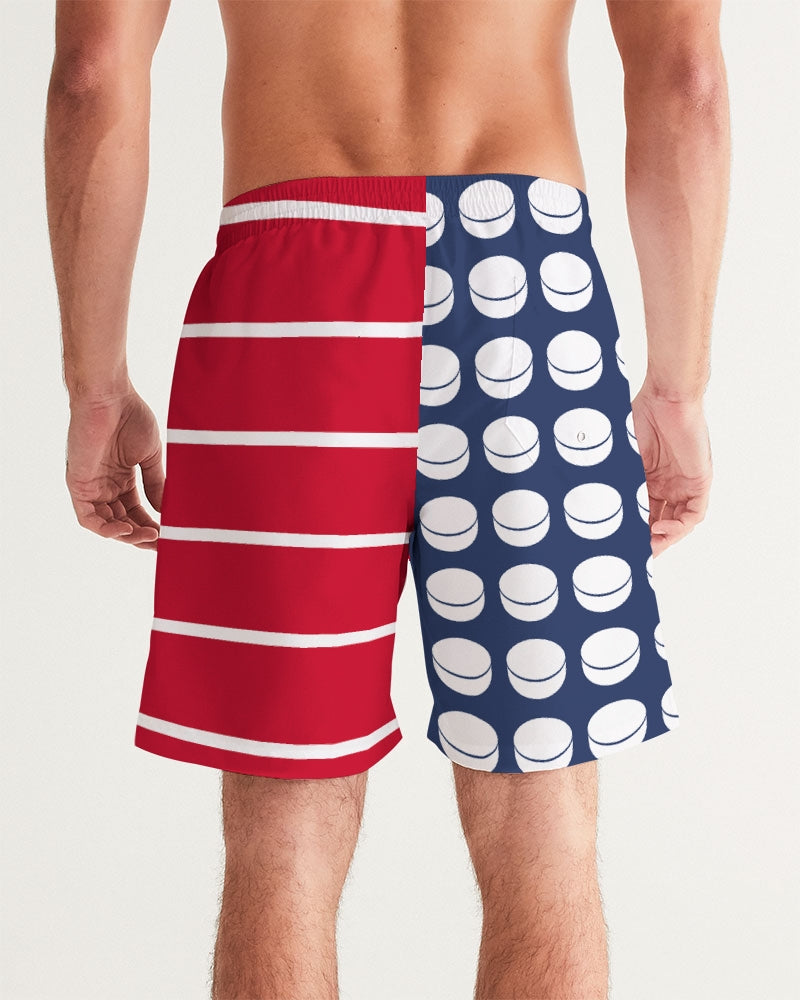 Hockey Stars and Sticks Swim Trunks Men's Swim Trunk