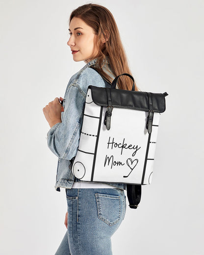 Hockey Mom Black rink lines Casual Flap Backpack