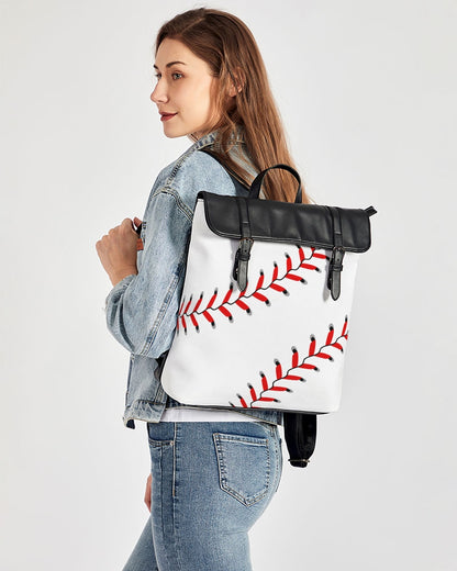 Baseball Backpack Purse Casual Flap Backpack