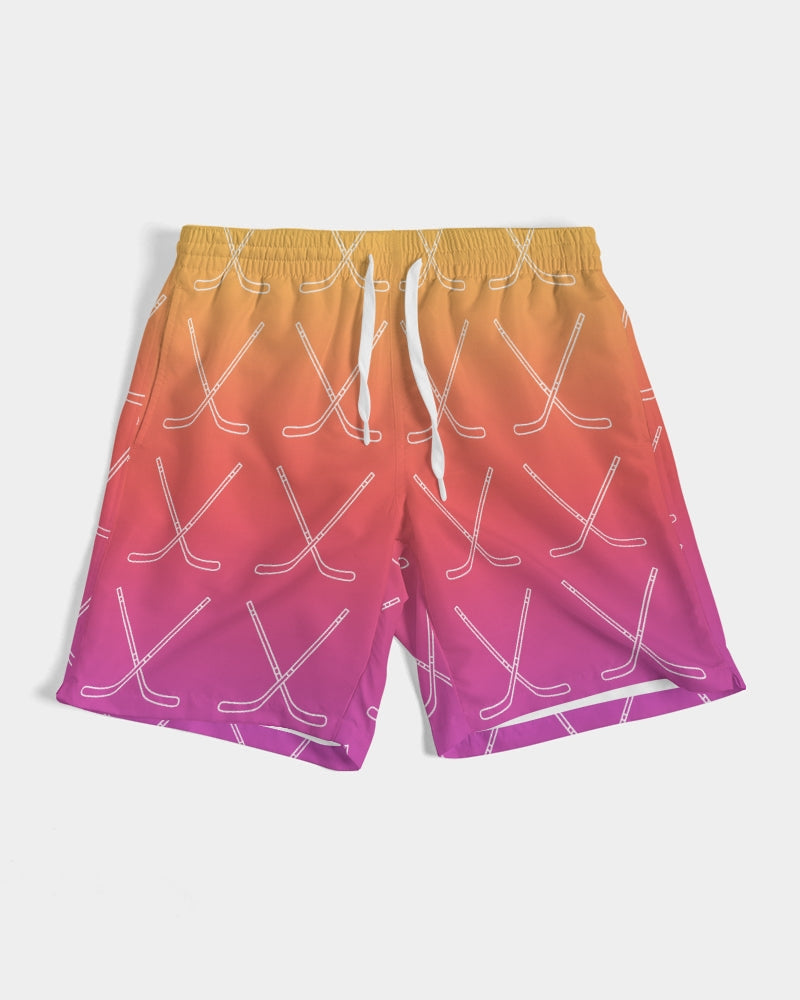 Ombre Hockey Stick Swim Trunks Men's Swim Trunk