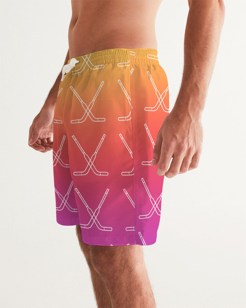 Ombre Goalie Stick Swim Trunks Men's Swim Trunk