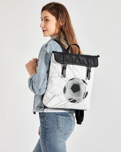 Soccer Ball Net Casual Flap Backpack