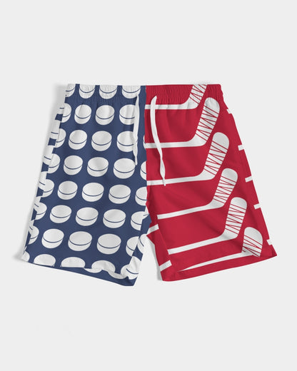 Hockey Stars and Sticks Swim Trunks Men's Swim Trunk