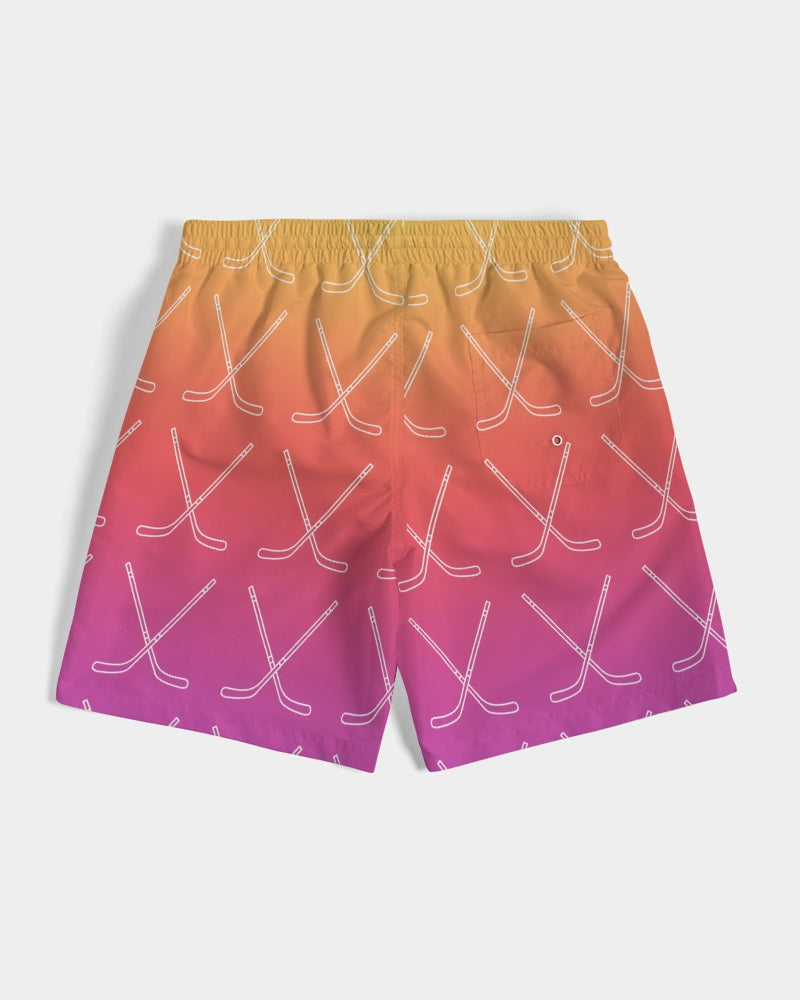 Ombre Hockey Stick Swim Trunks Men's Swim Trunk